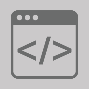 code brackets on a web page icon