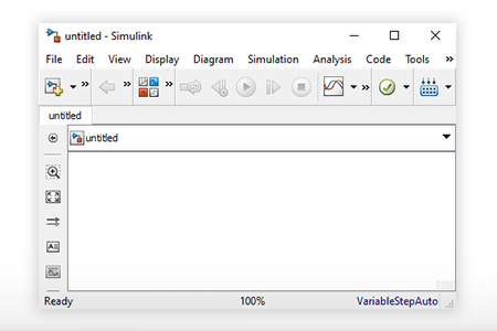 Starting from a blank Simulink model