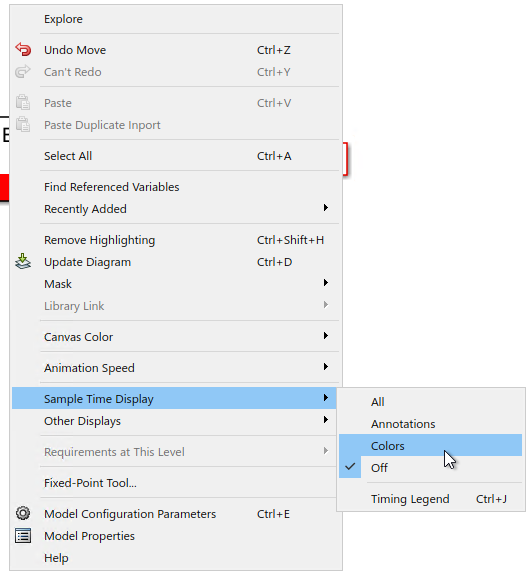 Display sample times as colors