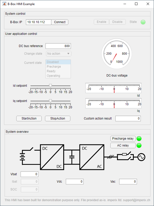 Example of GUI using App Designer