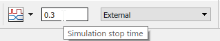 Change the simulation stop time