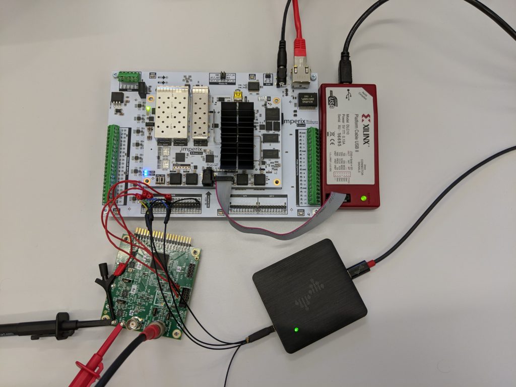 Experimental setup of the SPI communication