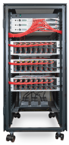 Image of the Modular Multilevel Converter test bench configured as an MMC converter.