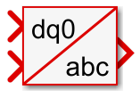 dq0 to abc Simulink block