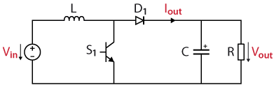 step-up boost converter schematic