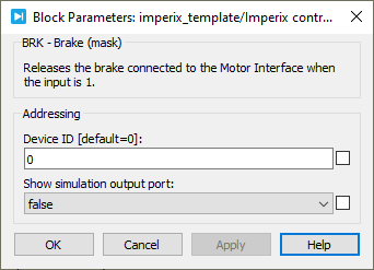 Screenshot of the torque sensor parameters for the PLECS block.