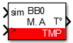 Screenshot of the temperature sensor block for Simulink.