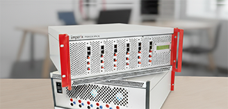 imperix racks on a desk