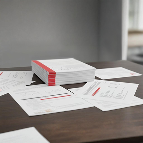 scientific papers on a table